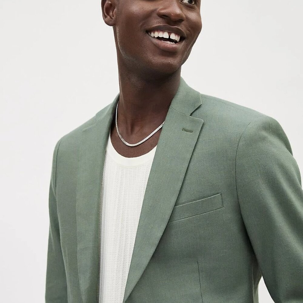 Slim Fit Stretch Linen Suit